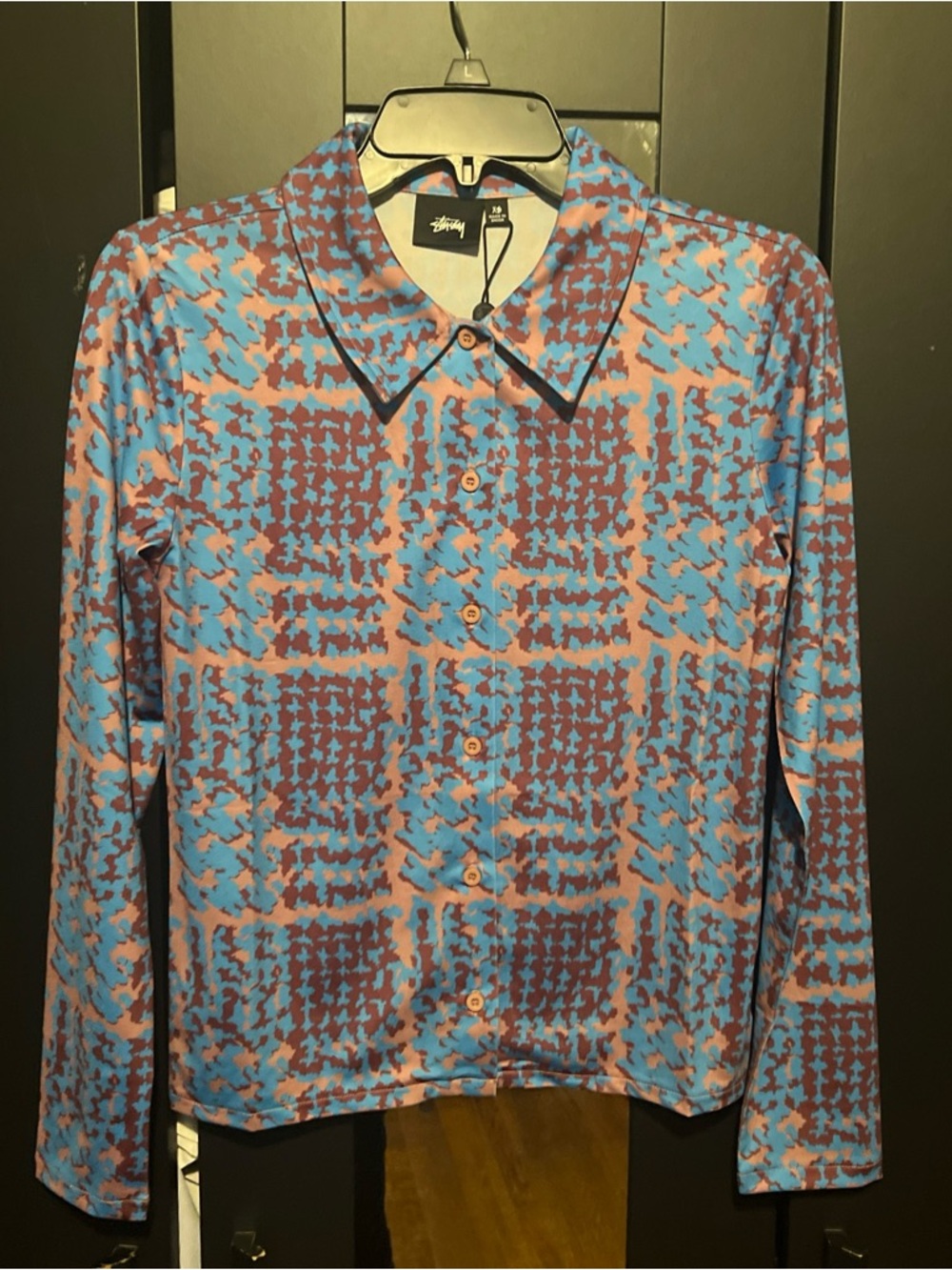 Stussy Pink Zell Shirt Size XS Womens